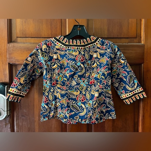 Vintage Kids Outfit Two Piece Set Traditional Top & Skirt Singapore Asian Boho - Picture 10 of 14